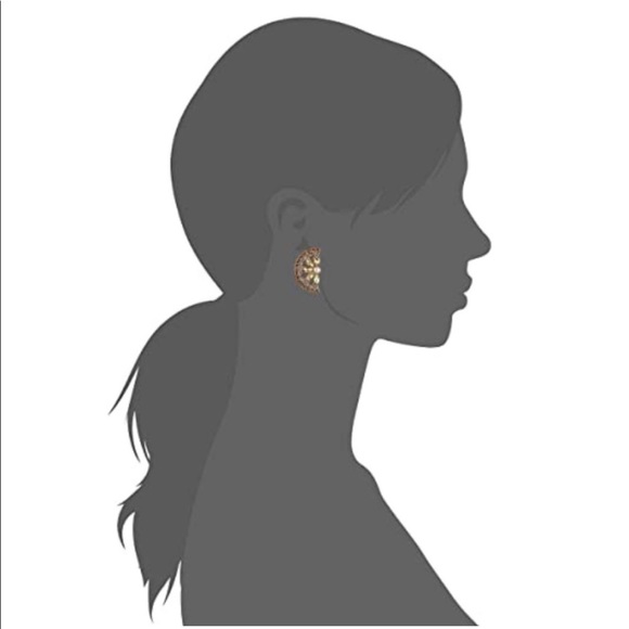 Betsey Johnson Lemon 🍋 Slice Rhinestone Button Earrings NWT - Picture 7 of 9